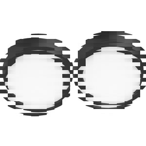 9 x 2/3 in. 13W 1-Light LED Utility Flush Mount Ceiling Fixture in Black